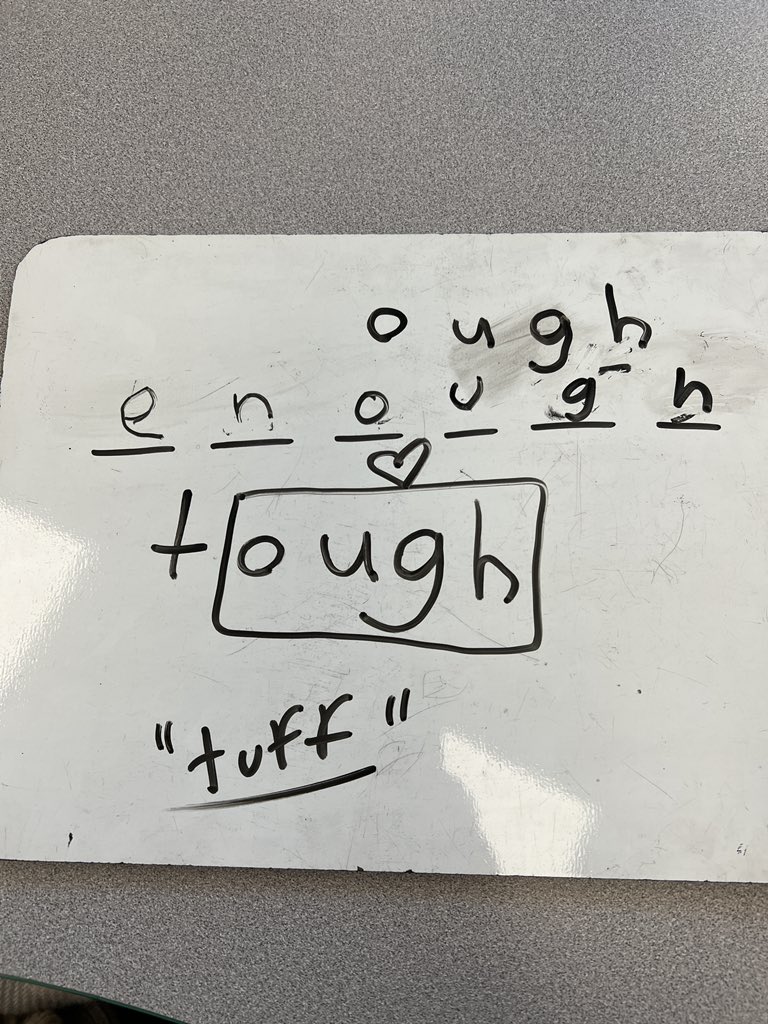 Looking at our attempts and identifying the “heart part” of tricky words #beproudbedale #medfieldps