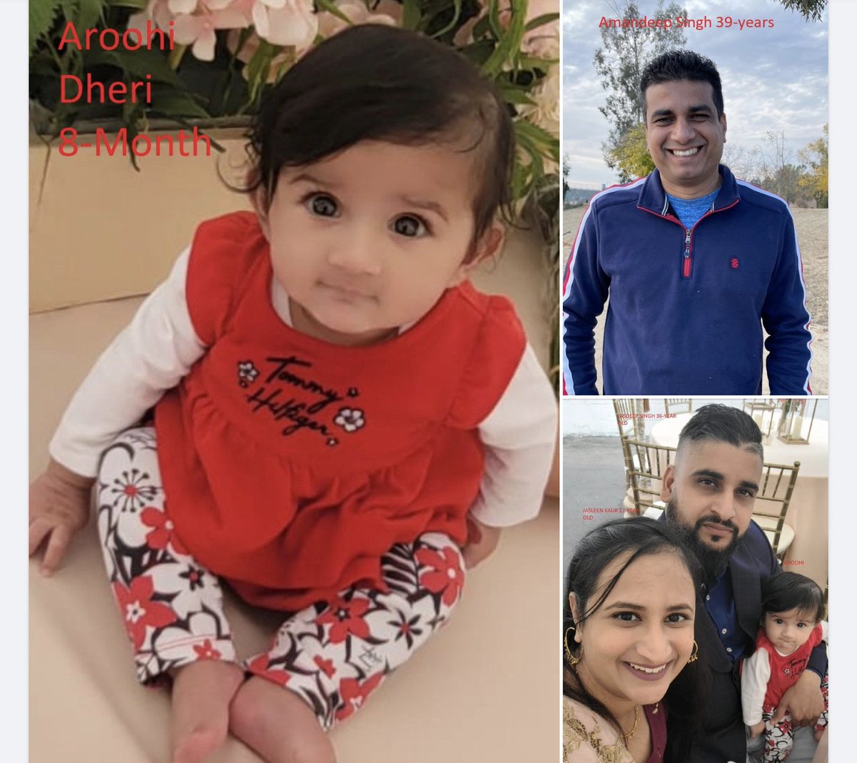 ajplus's tweet photo. A Sikh family in California was kidnapped and found killed on a rural farm — an 8-month-old girl, her parents and uncle.

The suspect accused of abducting them at gunpoint from their business in Merced is in custody, under medical sedation. Police have not confirmed a motive. https://t.co/1TG8dquiau