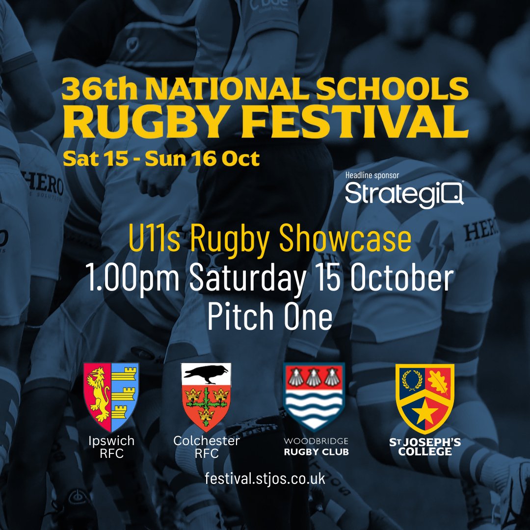 Whilst the U18 teams take a well-earned break during the lunch interval on Saturday 15 October, four clubs will have the opportunity to complete on one of our hallowed St Jo's pitches. #sjcfestival #teamstjos