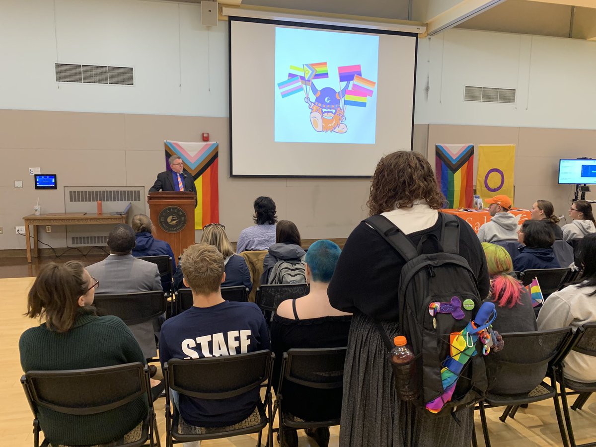 SSU_CJL's tweet photo. Yesterday our campus community gathered to celebrate the start of SSU Pride Month! #LGBTQatSSU https://t.co/5wo3rjjxlB