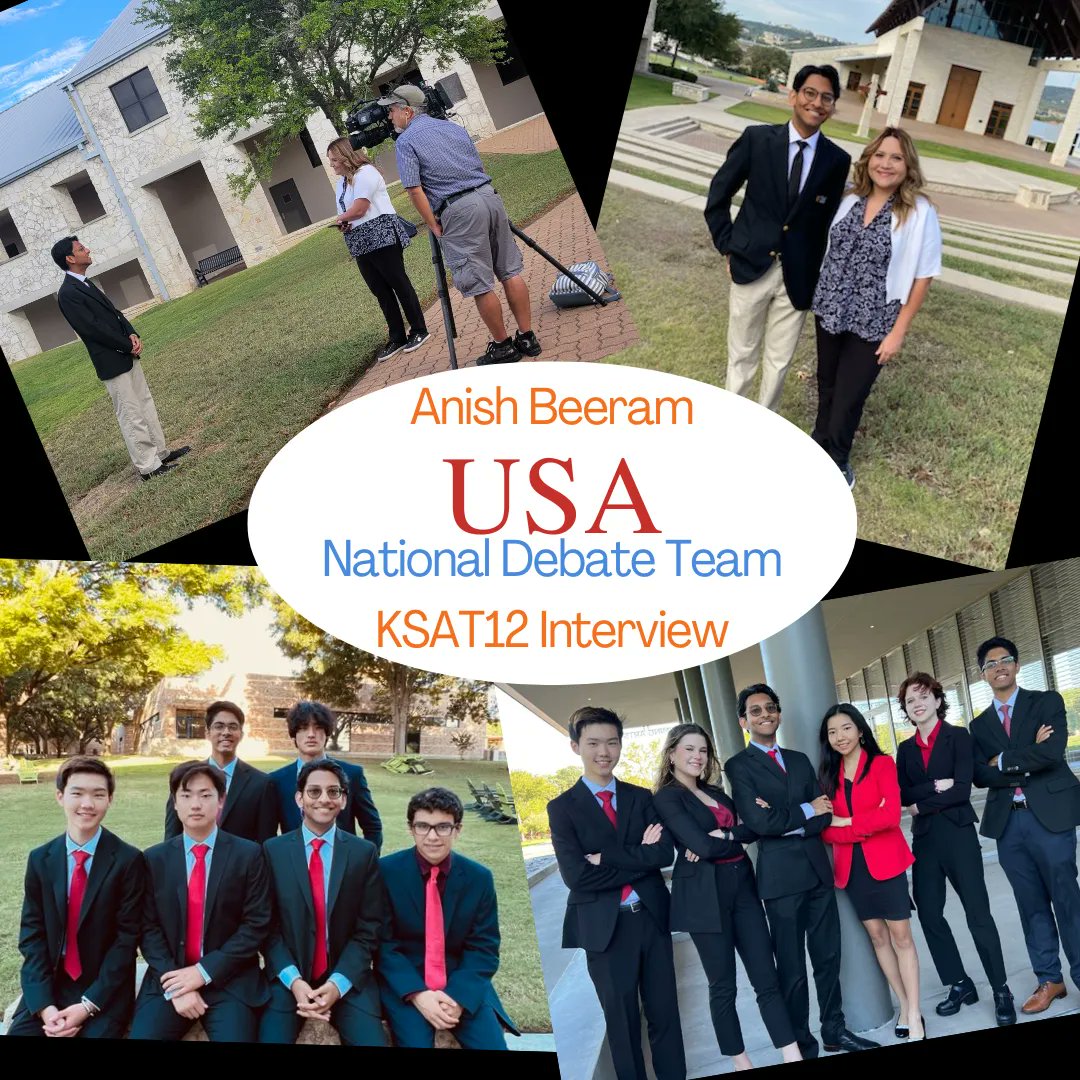 Earlier this week TMI welcomed KSAT reporter Tiffany Huertas to campus to conducted an interview with Anish Beeram '23 his selection for the USA National Debate Team. Stay tuned to KSAT 12 next week to see Anish! #TMIepiscopal