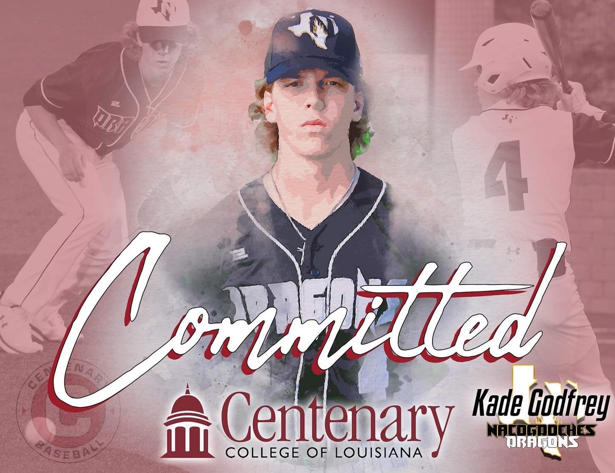 kadegodfrey7's tweet photo. Blessed to announce my commitment to Centenary College! I want to thank everyone who has helped me throughout this journey! #gogents @codycrowder7  @gents_baseball https://t.co/x1SQ3cs9Ex