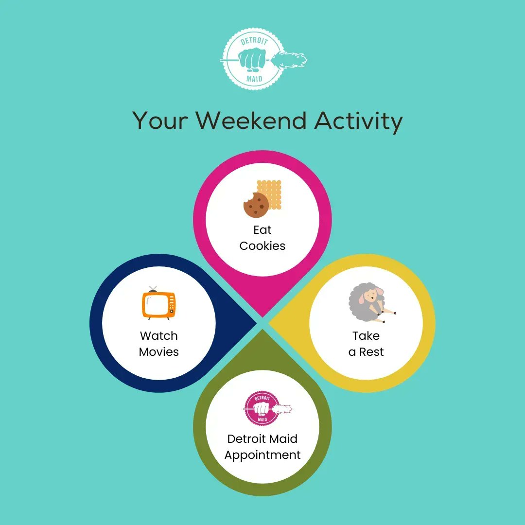 DetroitMaid's tweet image. The weekend is right around the corner! 🙌🏾 Avoid a weekend of cleaning with #DetroitMaid. 💆🏾 Book your appointment here buff.ly/3fP5SN1! 

#cleaninghacks #hacks #cleaningtips #cleaningservice #housecleaning #cleanbreak #tips #cleaningapp #detroit #michigan #clean