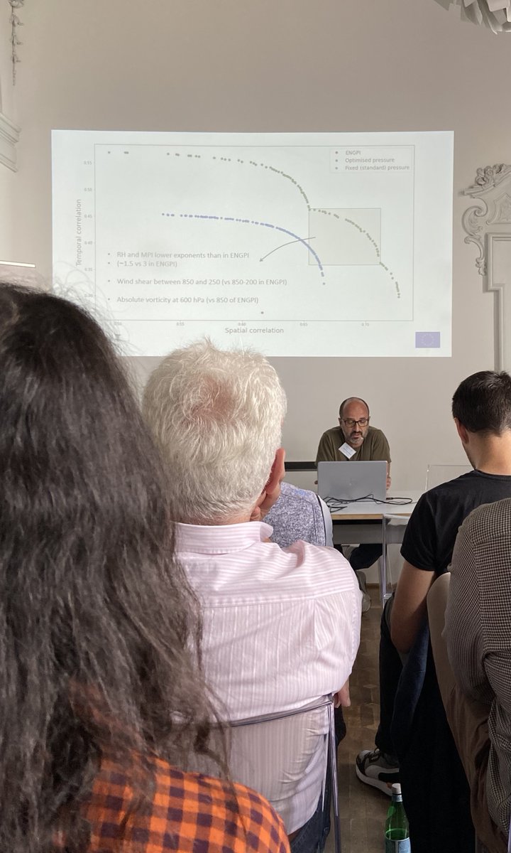 Enrico Scoccimarro @CmccClimate discusses #CLINT's first results on improved #TropicalCyclone Genesis indices using #MachineLearning and other activities for the #Detection of #ExtremeEvents, including #heatwaves, #droughts and #CompoundEvents