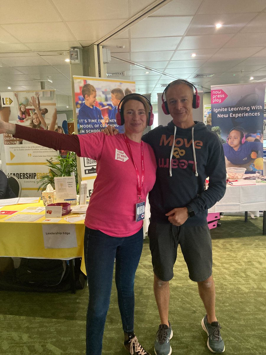 nowpressplay's tweet photo. #InspiringSchoolLeadersConference with the fantastic @tagtiv8 🤩🎧 Great to chat to you, Bryn! #MoveandLearn https://t.co/TG9BHu8uwi