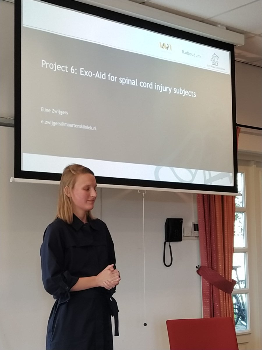 Sint Maartenskliniek Research (@movingresearch) on Twitter photo Last Tuesday, colleague Eline Zwijgers presented her project #ExoAid for #SCI subjects @WearableRobotics meeting <a href="/HolthurnscheHof/">Holthurnsche Hof</a>
<a href="/noelkeijsers/">Noel Keijsers</a> <a href="/ICMSconsortium/">ICMS</a> <a href="/radboudumc/">Radboudumc</a> #NWOTTW #Exoskeleton <a href="/UTwente/">University of Twente (inactive)</a> Last Tuesday, colleague Eline Zwijgers presented her project #ExoAid for #SCI subjects @WearableRobotics meeting <a href="/HolthurnscheHof/">Holthurnsche Hof</a>
<a href="/noelkeijsers/">Noel Keijsers</a> <a href="/ICMSconsortium/">ICMS</a> <a href="/radboudumc/">Radboudumc</a> #NWOTTW #Exoskeleton <a href="/UTwente/">University of Twente (inactive)</a>