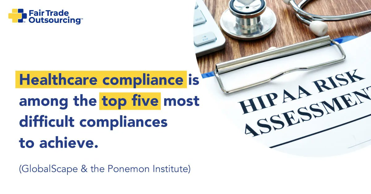 The development of technology contributes greatly to the rising compliance challenges, particularly cost.

At Fair Trade Outsourcing, we can help you achieve better healthcare compliance with our extensive range of services.

#accountingfirm #accountingindustry #BPO #outsourcing