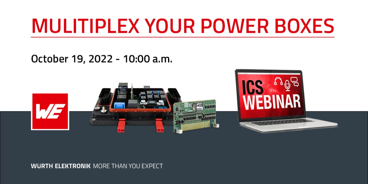 we_online's tweet photo. MULTIPLEX YOUR POWERBOXES - Sign up for our webinar!
📅 Date: 19 October 2022  ⏰ 10.00 a.m.
The webinar is about:
▶️ Bring intelligence to your power distribution
▶️Optimize your harness
▶️Offer diagnostic capability to your end user
Register now https://t.co/maYZld2Gbd #we_ics https://t.co/D4npIQ6Qrz