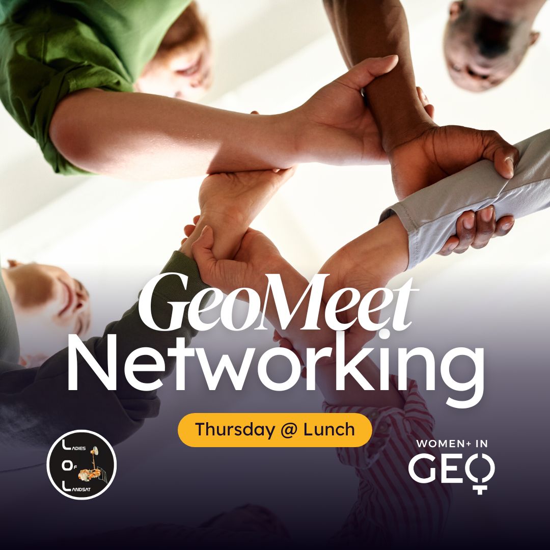 SabrinaSzeto's tweet photo. To those at #GeoforGood22 today, we welcome you to join us today for lunch, networking and continued conversation around the important topics raised during the "Inclusive Future" panel! Brought to you by @LadiesOfLandsat and @geospatialwomen! https://t.co/SAXHfBs3zW