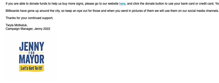 Hey <a href="/JennyMotkaluk/">Jenny Motkaluk</a>: did your campaign really a) obtain our email address when we sent you a survey on the drug poisoning crisis in #Winnipeg, b) promise to answer those questions, c) fail to do so, then d) include our email address on your FUNDRAISING LIST?
#wpgpoli
Bad form.