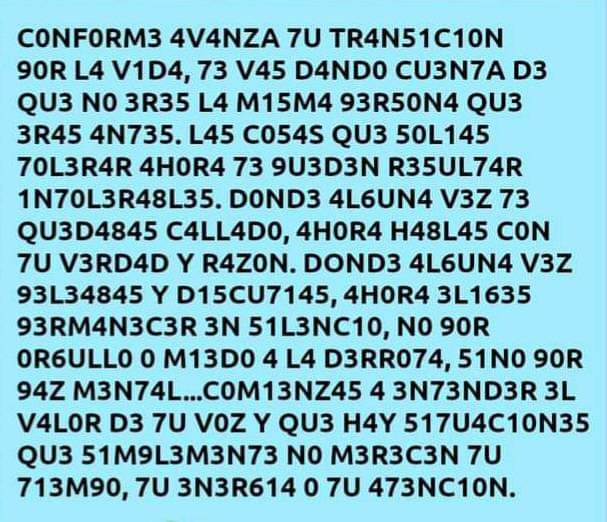 Descifra el mensaje.🧐
No es necesario copiar lo que dice el texto.
Solo comenta Logrado.