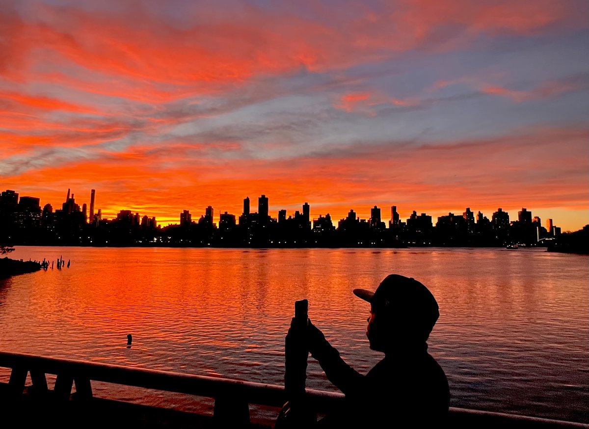 When you live in New York City for a while, you find that its sky holds as many colors as a painter's canvas.
