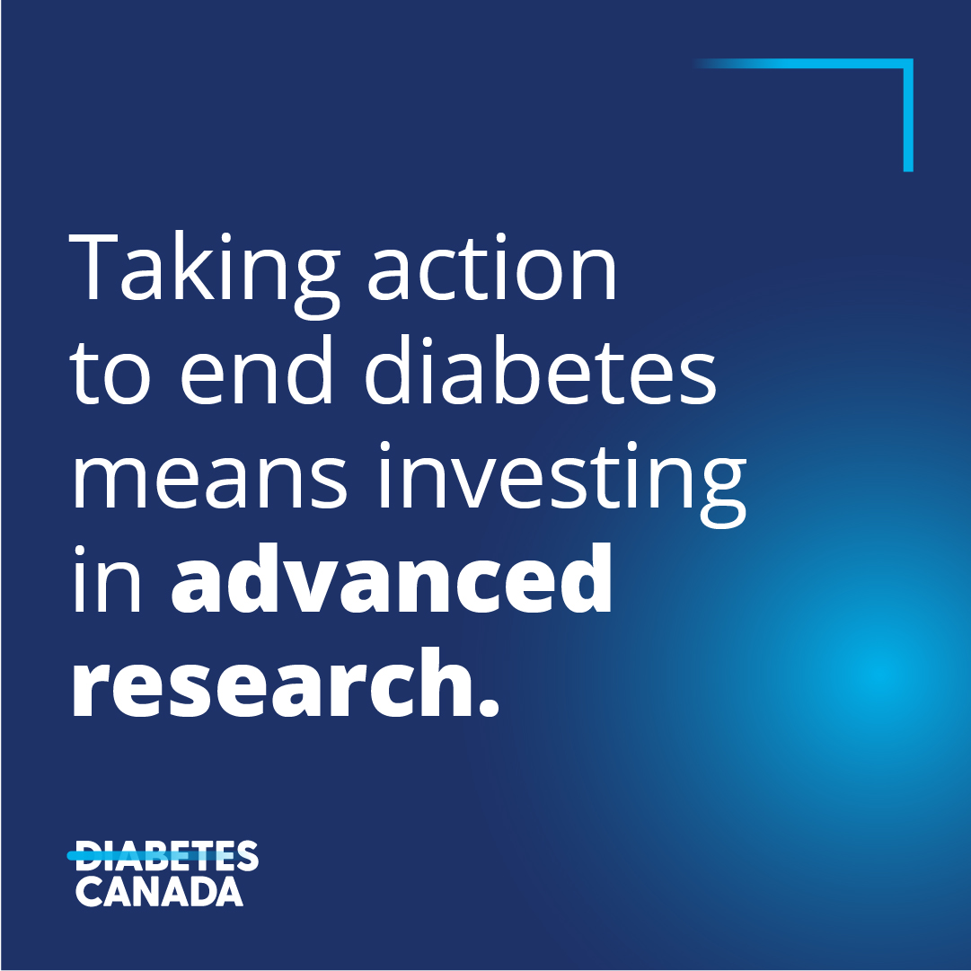 DiabetesCanada's tweet photo. It’s time for government to renew innovation with more forward thinking, comprehensive diabetes research.