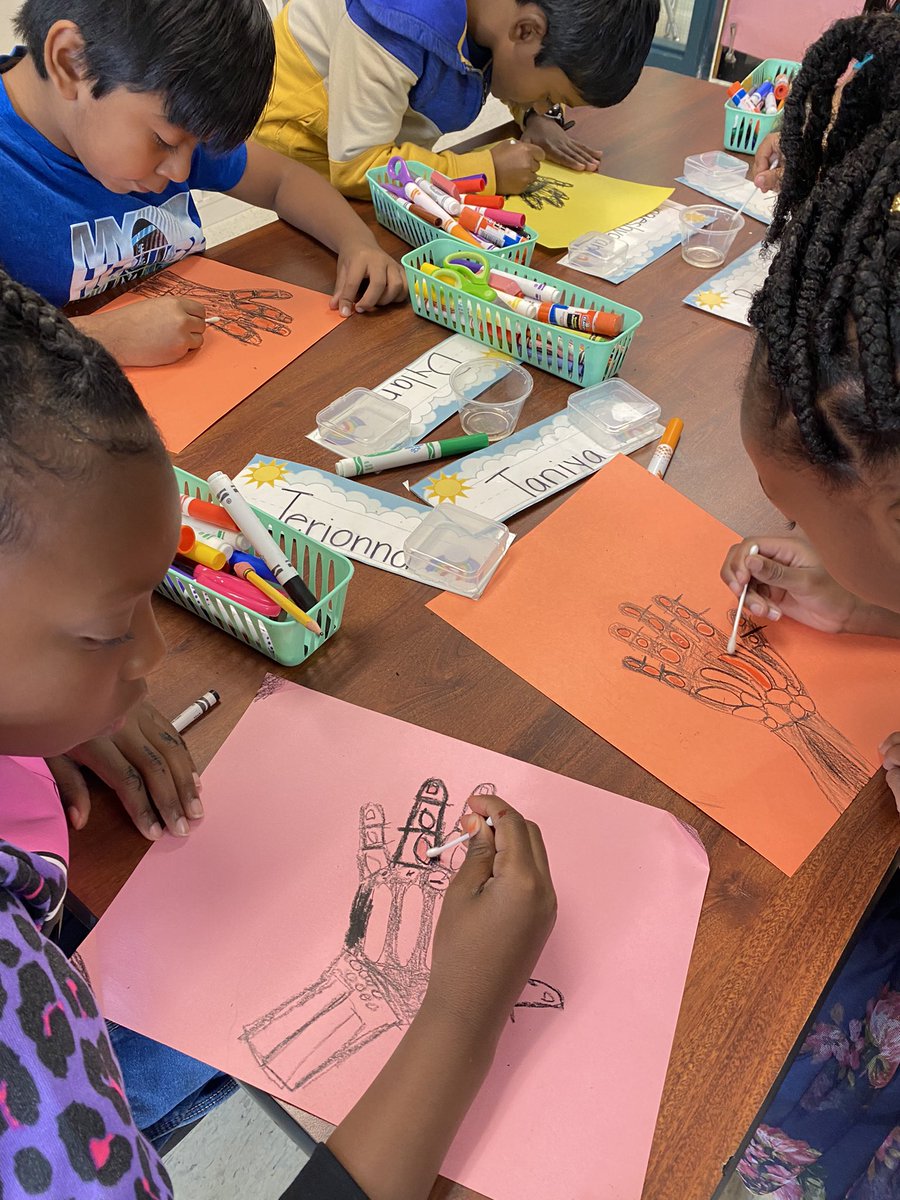 Making the bones in our hands for a spooky experiment this morning 🔎☠️ #SweetSecondGrade #ShawneePride #WEareLakota <a href="/SHAWNEE_ECS/">Shawnee ECS</a>