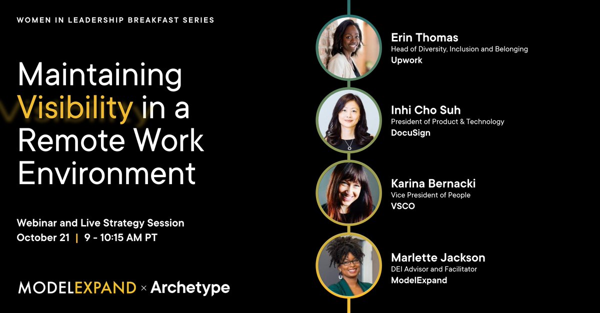 We're excited to host a panel discussion with <a href="/ModelExpand/">ModelExpand</a> and hear from some truly extraordinary women who've shaped how we think about remote work, and why it's so important to remain visible in the workplace. 
 
 Register here: bit.ly/3SKbypY