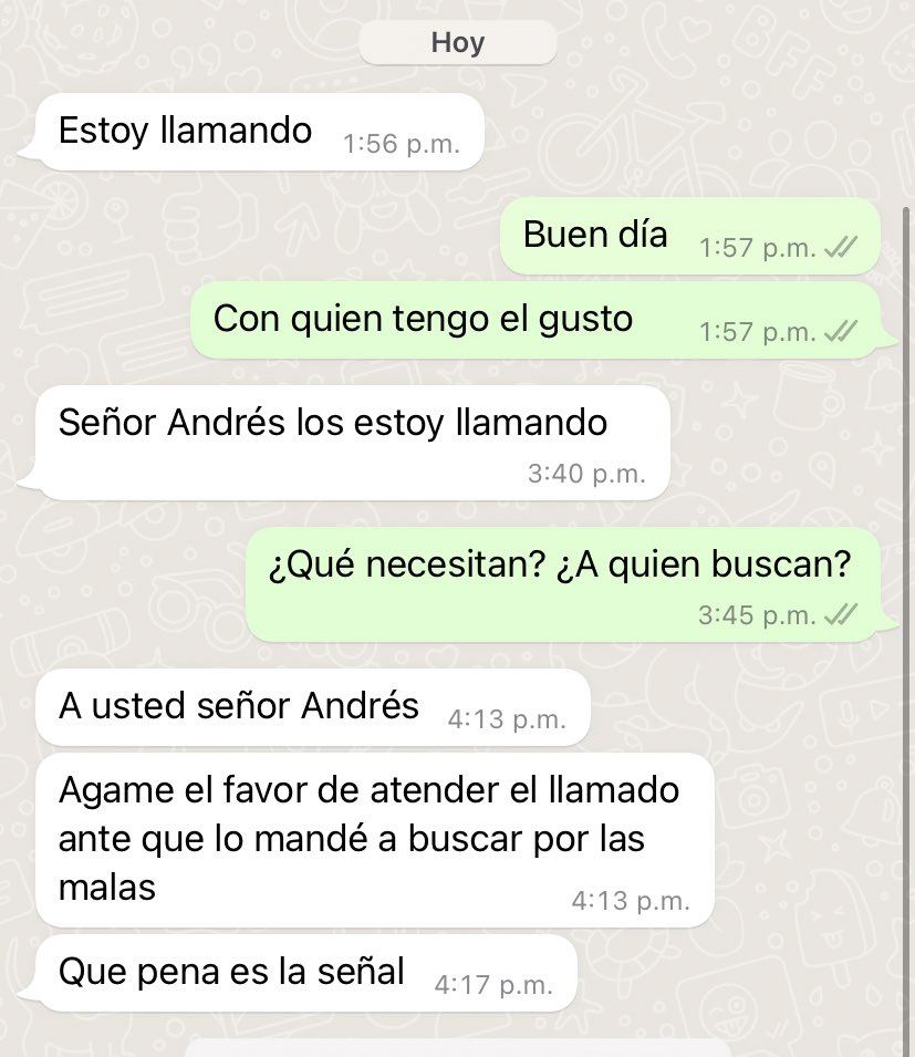 A_CelisR's tweet photo. Esta semana he recibido tres llamadas y varios mensajes a mi WhatsApp en los cuales me vuelven a amenazar ¿por qué se ensañaron conmigo? A pesar de haber concluido mis labores en la @ComisionVerdadC y que se haya entregado el #InformeFinal no han cesado el hostigamiento 🧵 https://t.co/ofpIy55fvD
