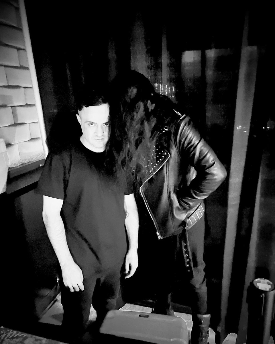 katerose216's tweet photo. Ritualz and Satanic Hispanic after the Cold Waves Late show at Smart Bar Chicago, Thursday 22 September 2022 #Ritualz #SatanicHispanic #S6T6NICHISP6NIC #ColdWaves #smartbarchicago @rrritualzzz @S6T6NICHISP6NIC @COLDWAVES_ @SmartBar https://t.co/BINM5Bty9v