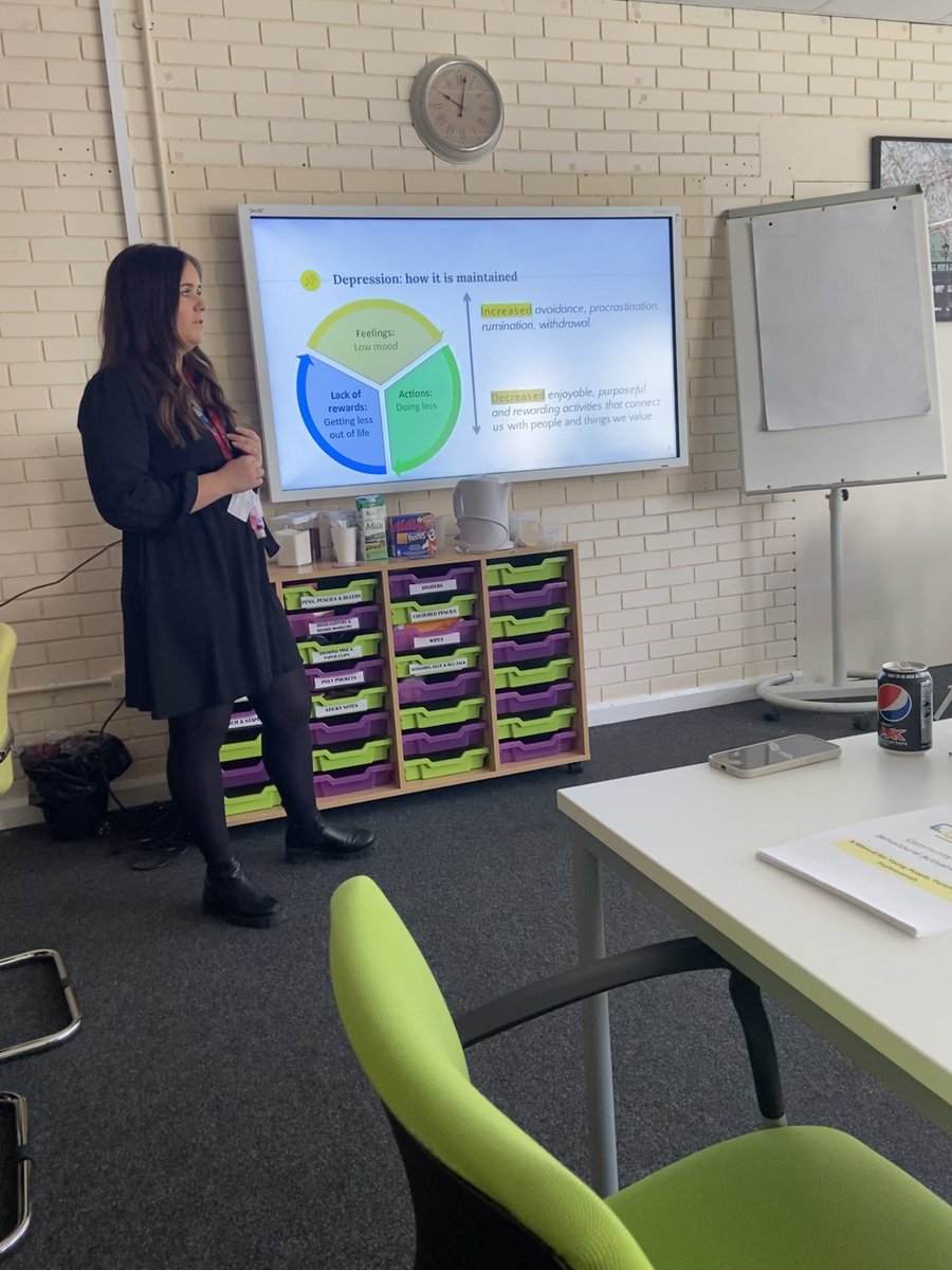 ComBAT team members <a href="/emilyjhayward/">Emily Hayward</a> and Susan Moore today trained staff at <a href="/WestbourneA/">Westbourne Academy</a> to deliver our behavioural activation intervention - many thanks to them for joining our study