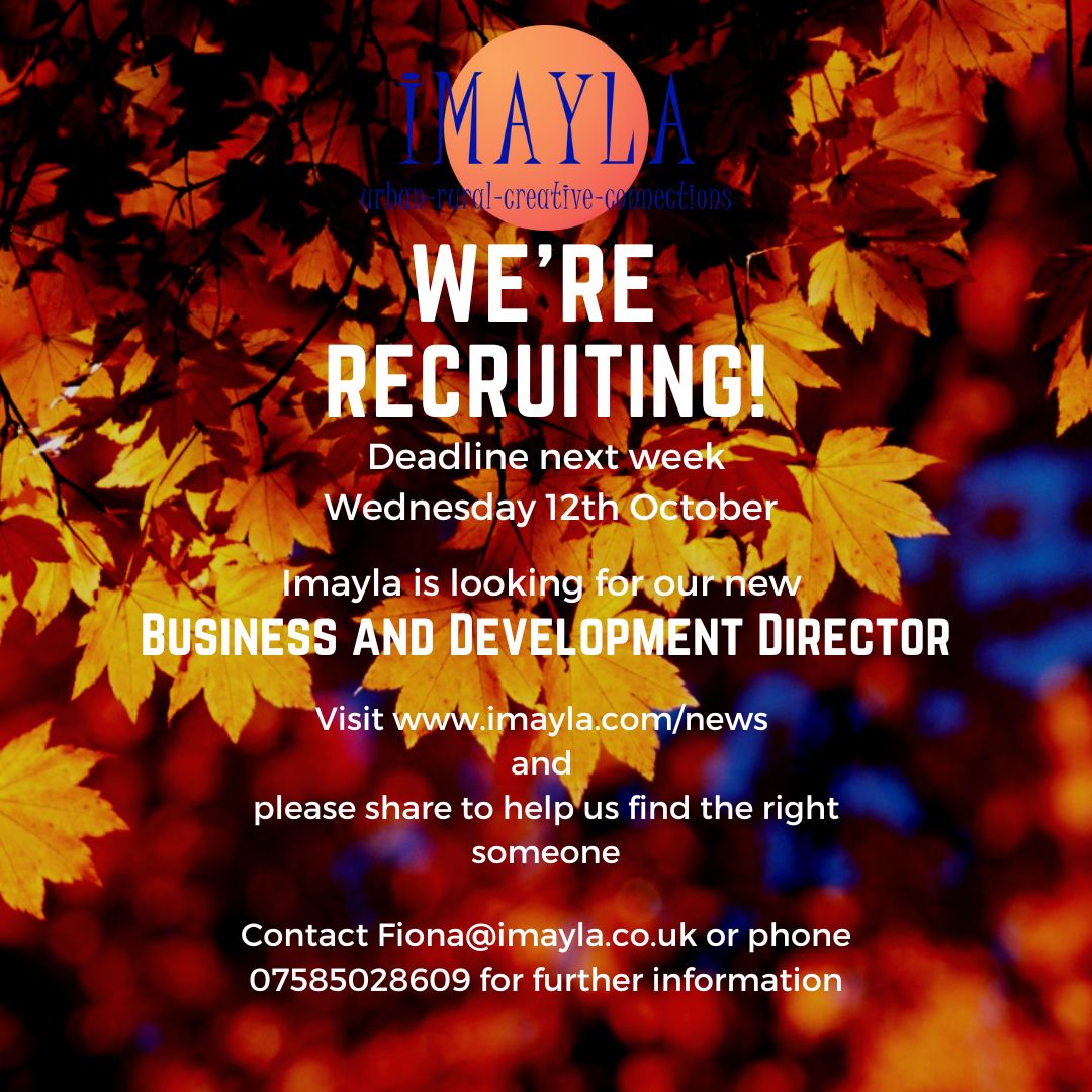 We're still recruiting however the deadline approaching in less than a week!

Could you be the person Imayla is looking for as our new Business and Development Director

Visit imayla.com/news for further info and please share to help us find the right someone