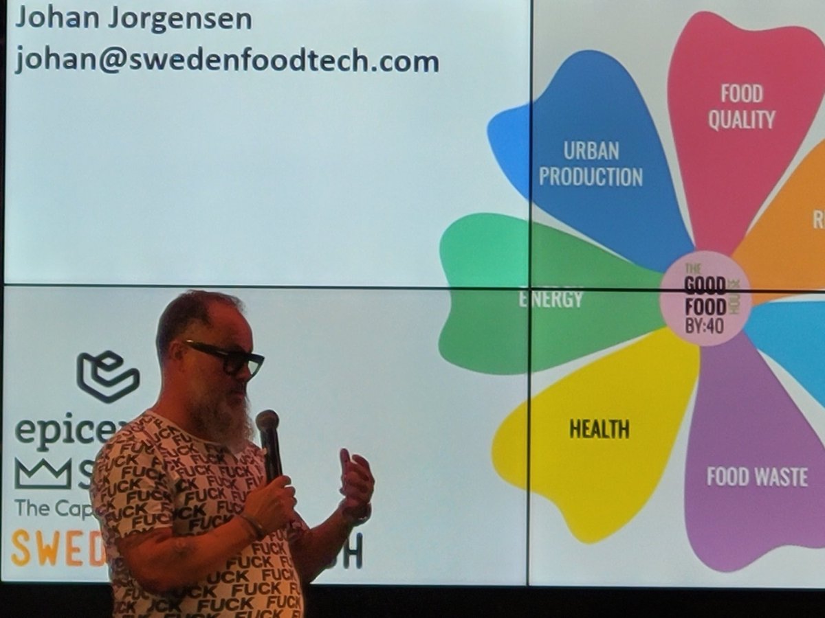 AnneliRitala's tweet photo. Think even bigger as the planet needs it, says @johanjorgensen #futurefood #EITFAN @VTTFinland @helsinkiuni #Demoday #startups https://t.co/41I8zq4Hgc