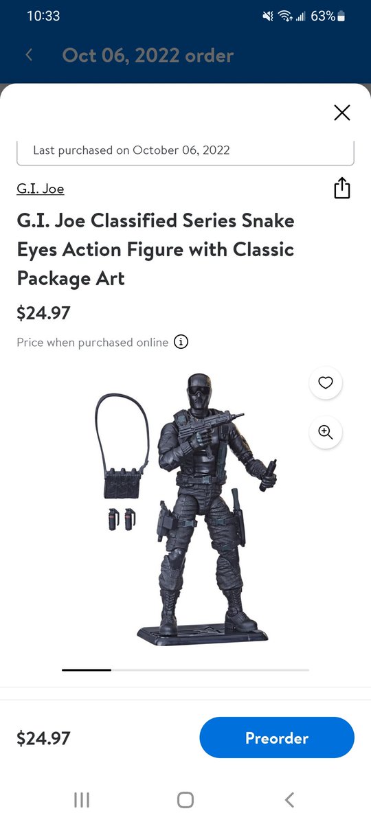 RedRangerChris's tweet photo. Scored the Retro Carded Snake Eyes at Wal-Mart. Only one I was interested in of the #GIJoeClassifiedSeries figures this #CollectorsCon. https://t.co/nE47wCH68f