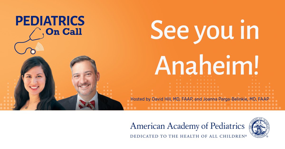 Pediatrics On Call Podcast (@pedsoncall) on Twitter photo If you’re going to <a href="/AAPexperience/">AAP National Conference & Exhibition</a>, don't miss a fun Meet & Greet with hosts @JPBelinkieMD & @davhill on Saturday in the AAP Resource Center from 1:30- 2pm. There will be loads of giveaways all weekend – plus a daily chance to win $200 when you submit ideas for future podcasts! If you’re going to <a href="/AAPexperience/">AAP National Conference & Exhibition</a>, don't miss a fun Meet & Greet with hosts @JPBelinkieMD & @davhill on Saturday in the AAP Resource Center from 1:30- 2pm. There will be loads of giveaways all weekend – plus a daily chance to win $200 when you submit ideas for future podcasts!