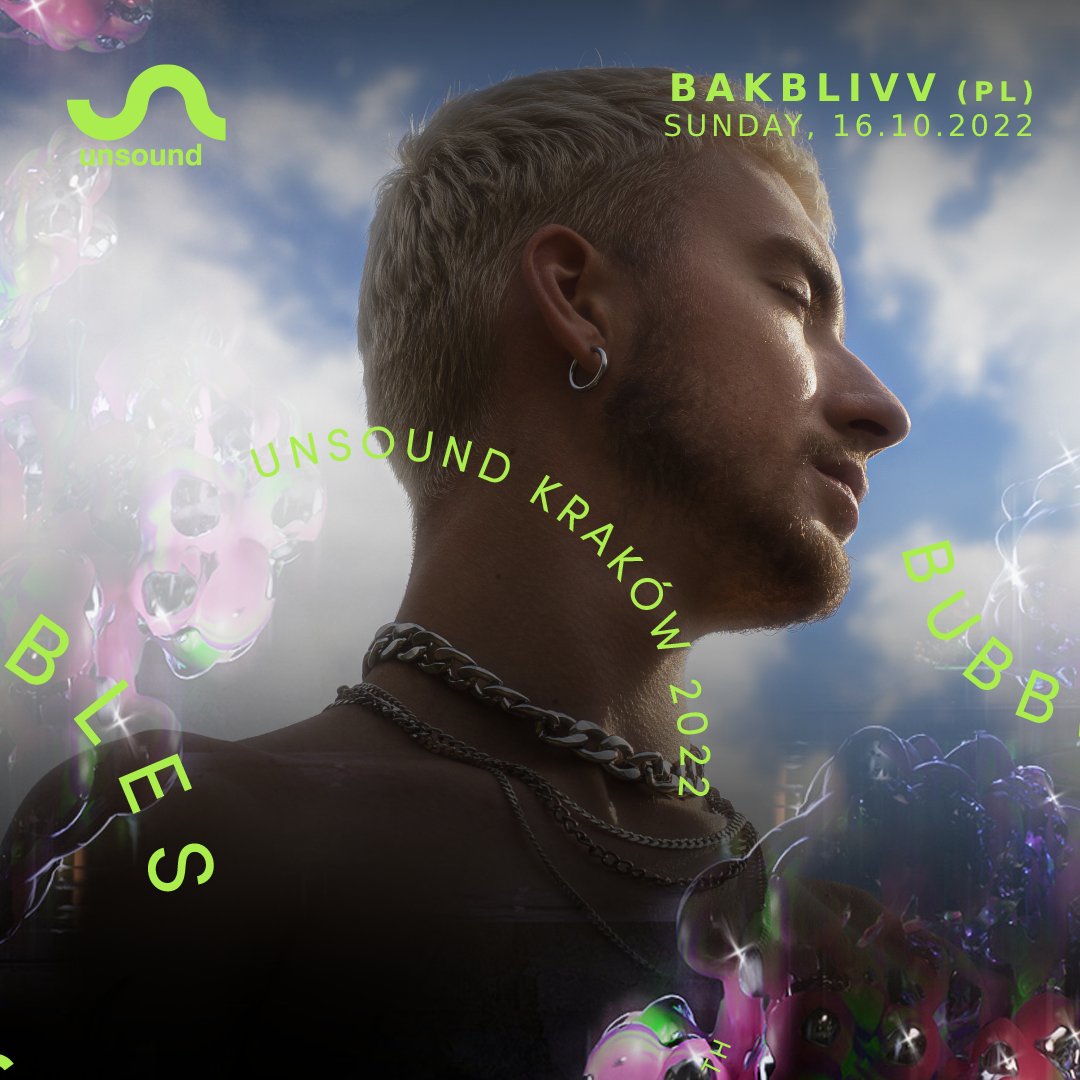 unsound's tweet photo. Representing Warsaw’s queer club scene, @bakblivv  begins the closing night celebrations, using complex sound design to break down the boundaries between genres, maintaining the energy of his production work. Kraków legend @olivia_radar  meanwhile adds the final note. https://t.co/gqqw6p5xqY