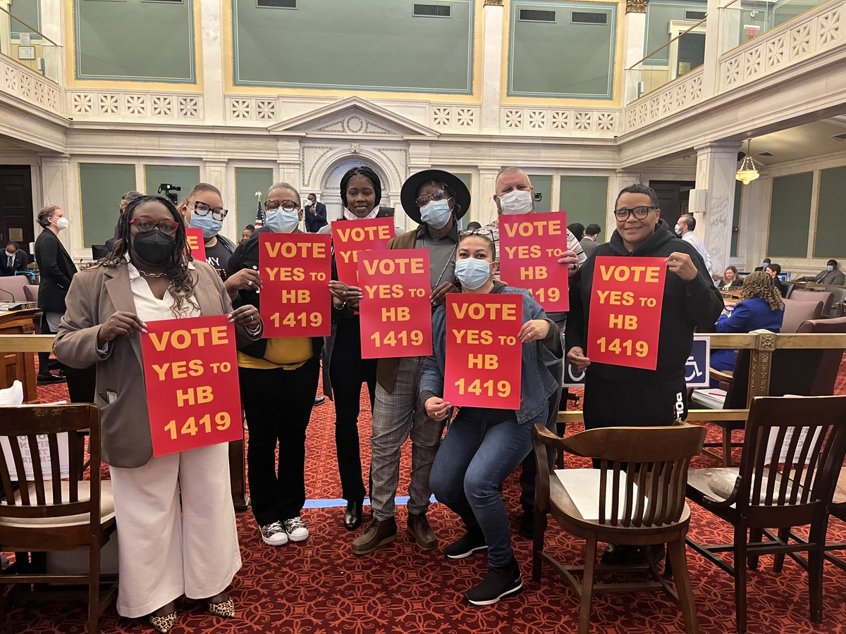 DignityActNow's tweet photo. VOTE YES!! HB1419 is the Dignity for Pregnant Incarcerated People Act. Thank you Philly City Council Member @KendraPHL for energizing the vote for #DignityActNow your org can sign on: https://t.co/t5hMQ4TvyJ https://t.co/9FKxQS1rYt