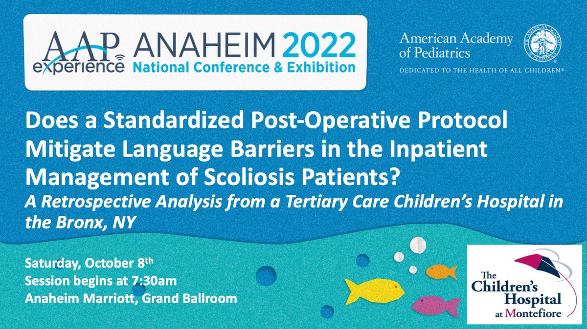 Katy Segal (@krsegal24) on Twitter photo Headed to Anaheim #AAP2022! Excited to share about #languagebarriers and pain management under our hospital’s Rapid Recovery Pathway following PSF for Adolescent Idiopathic Scoliosis
Hope to see you there & would love to connect!
<a href="/MontefioreOrtho/">MontefioreOrtho</a> <a href="/MontefiorePeds/">Montefiore Pediatrics</a> #orthotwitter Headed to Anaheim #AAP2022! Excited to share about #languagebarriers and pain management under our hospital’s Rapid Recovery Pathway following PSF for Adolescent Idiopathic Scoliosis
Hope to see you there & would love to connect!
<a href="/MontefioreOrtho/">MontefioreOrtho</a> <a href="/MontefiorePeds/">Montefiore Pediatrics</a> #orthotwitter