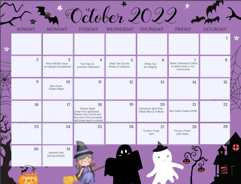 October happenings