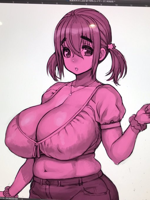 『永井さんのちんぽ漁り日記(仮)』の作画資料用立ち絵進行中です_φ(・_・ #進捗報告 