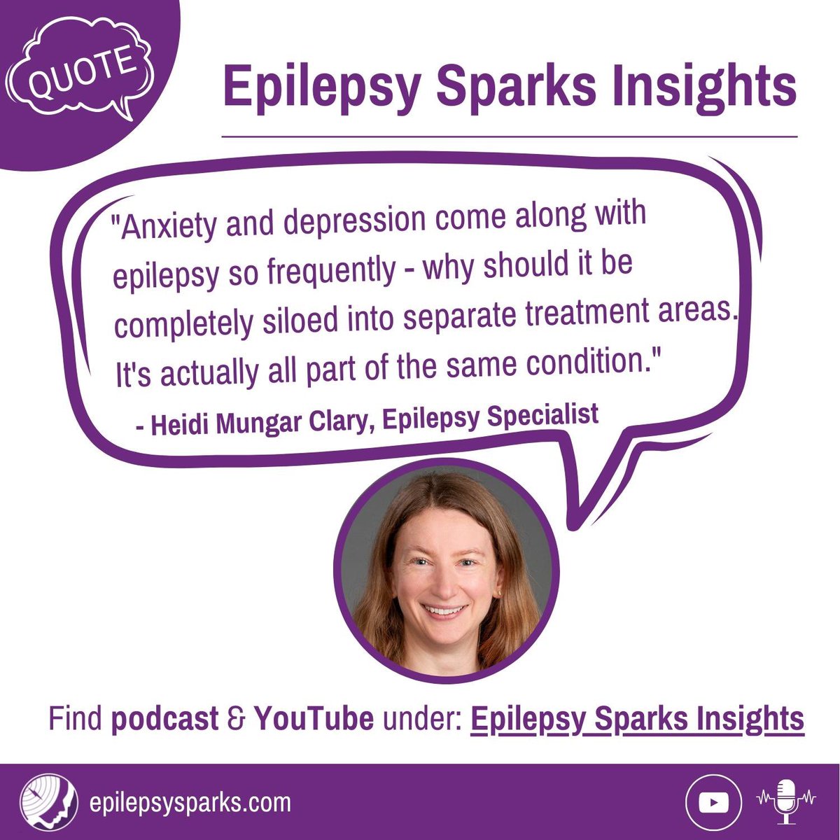 TorieRobinson10's tweet photo. 🗣️“Anxiety and #depression come along with #epilepsy so frequently - why should it be completely siloed into separate treatment areas. It's actually all part of the same condition.” - @HMungerClary. 👇🏻
- Podcast: https://t.co/yyujyHNosU
- YouTube: https://t.co/2npNYsC2Yq https://t.co/1Zb4ok9aTw