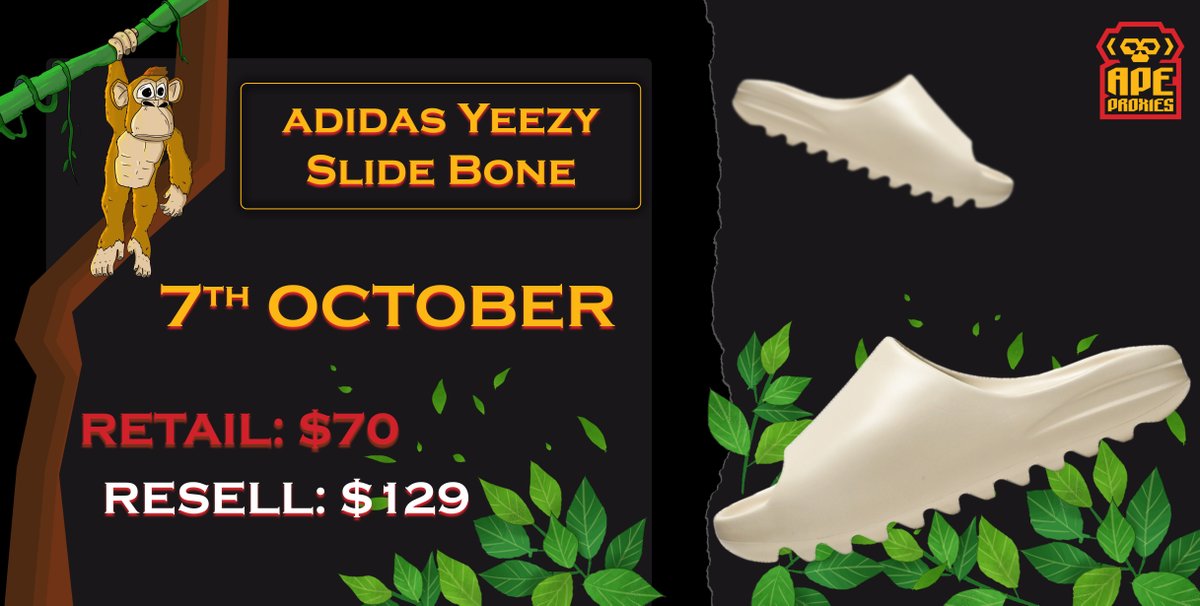 apeproxy's tweet image. YeezySupply is set to drop the Bone Yeezy Slides this Friday. Come stop by and make sure your setup is ready to pass splash and secure those checkouts!💸🤑

Cook like the Pros at @apeproxy 😤

💚 &amp;amp; RT for a chance to win 25 ISP.