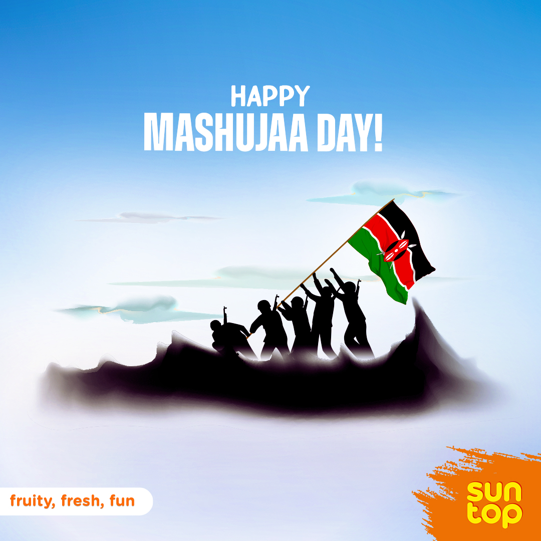 SuntopAfrica's tweet photo. Heroes are ordinary people doing extraordinary things. Wishing all the Kenyans a Happy Mashujaa Day from Mr. Suntop ๐ฐ๐ช
#FruityFreshFun #MySuntopFlavour #MashujaaDay2022 #Suntop https://t.co/9Wja48V66u
