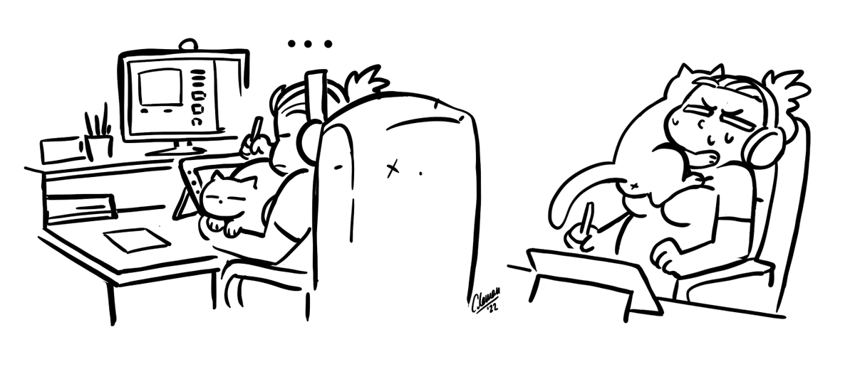 Office job + cat = 