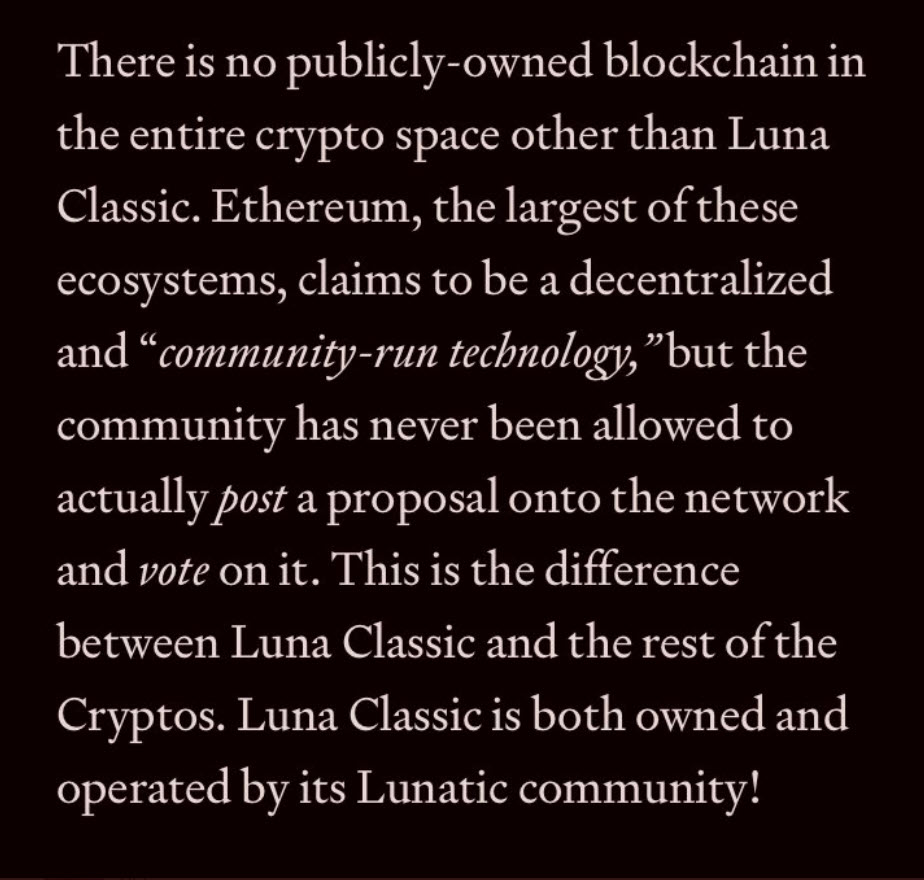 Douglas19671983's tweet photo. #Lunc or LunaClassic is a 100% community governed project, which was abandoned by it's founder Do Kwon. After the original projects demise in May, he went on to create Luna 2. However, the resurrection of #Lunc is directly due to the Terra Rebels the #Lunccommunity &amp; no one else. https://t.co/RBeAeU1zgL
