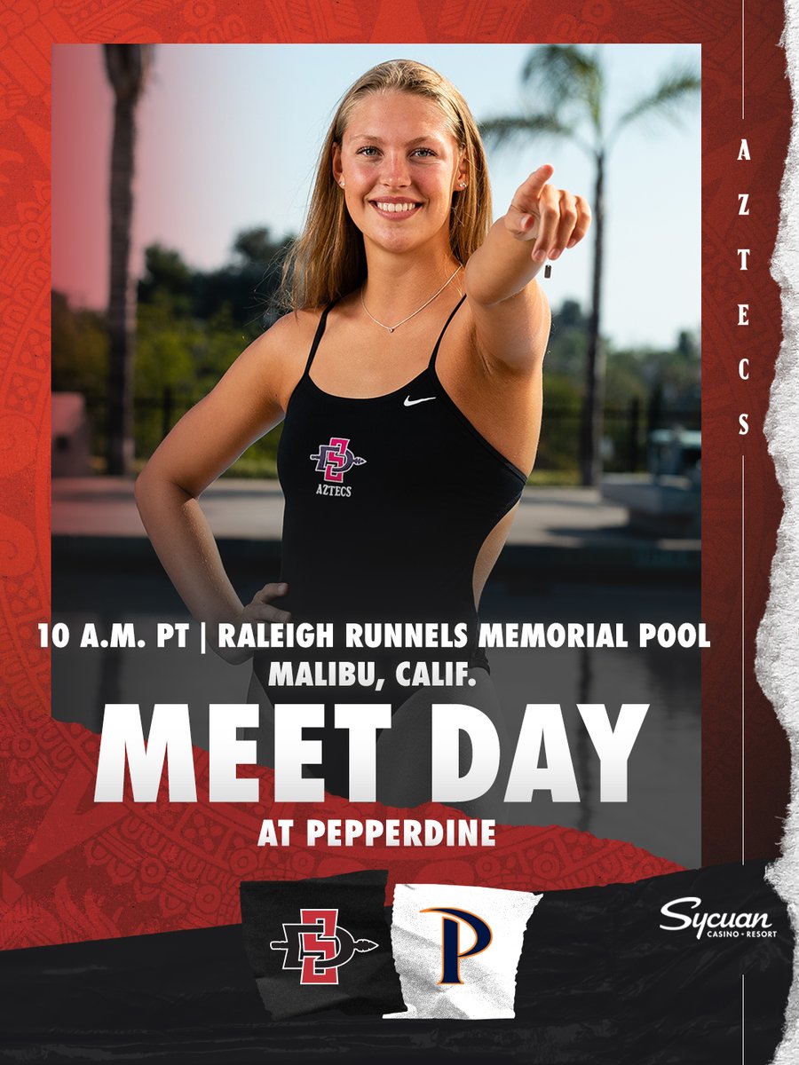 AztecSwimDive's tweet photo. Rise and Shine! We're back in the pool this morning for a dual meet at Pepperdine. #GoAztecs https://t.co/smhN5yMb2Y
