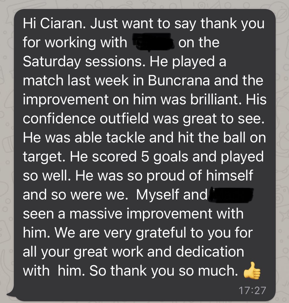 EliteGallagher's tweet photo. Got this message from a parent last night 🙌 definitely makes it all worthwhile! #PersonFirstPlayerSecond https://t.co/o8eREQIrLV