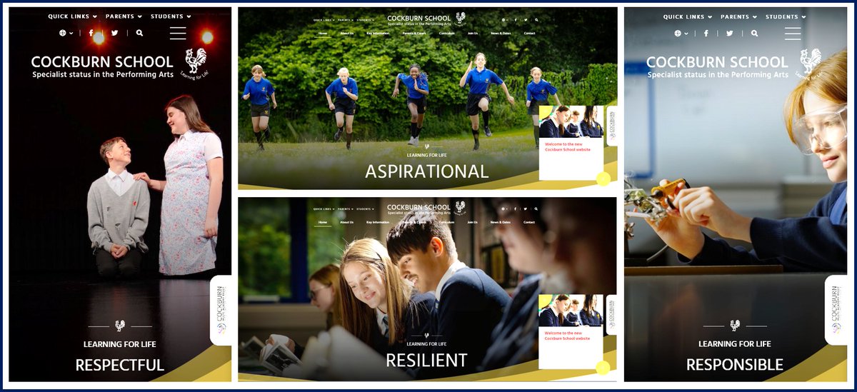 Cockburn School is proud to launch our new website: 
CLICK THIS LINK - cockburnschool.org
Featuring information about the school and new photography. Lots of new features including a downloadable events calendar.