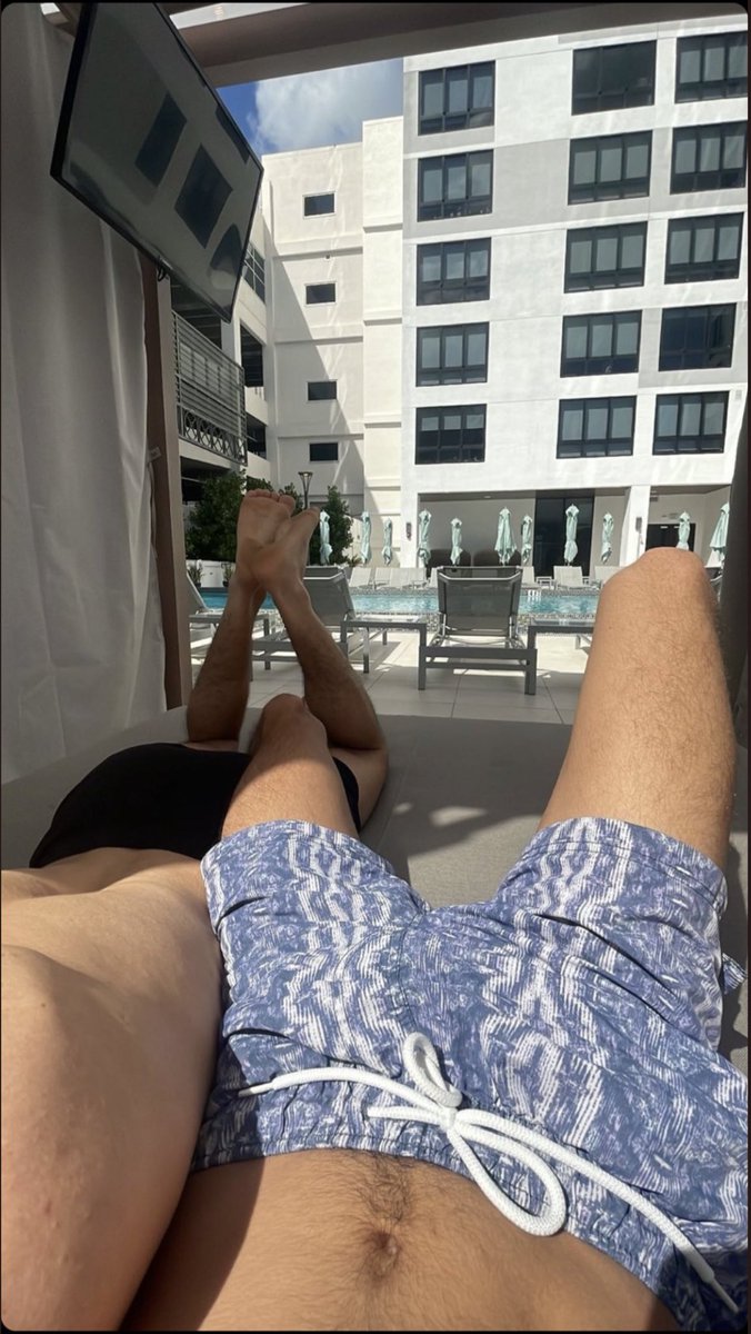 Relaxing after the gym with my bro