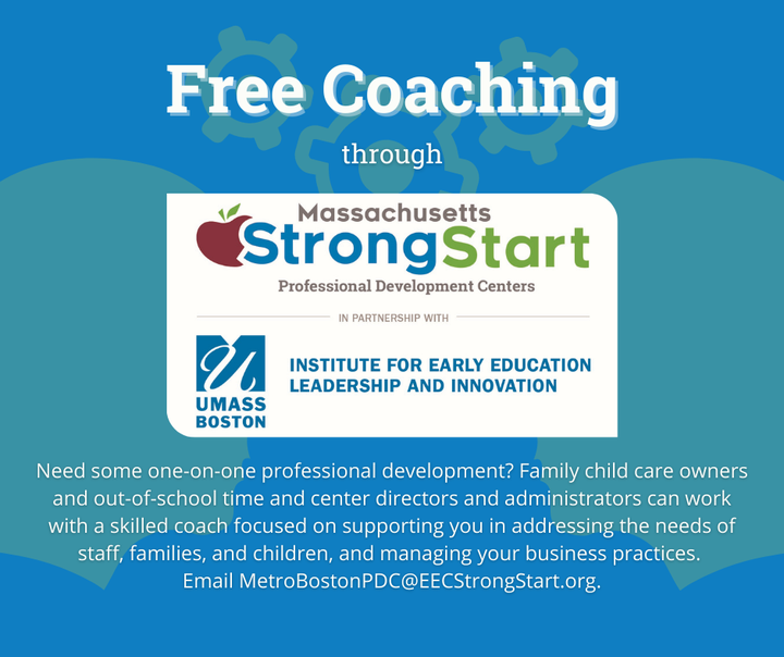IEELIInstitute's tweet photo. 1-1 PROFESSIONAL DEVELOPMENT FOR YOU: Looking to grow your business or improve your practice? StrongStart Professional Development Centers can help!
Email MetroBostonPDC@EECStrongStart.org.

#EarlyEdMA #earlyed #ECE https://t.co/P3VL2Ji4a5
