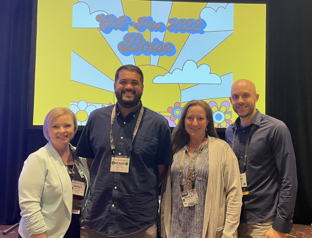 Some of our #ConnectedNation GeoAnalytics team attended <a href="/URISA/">Geospatial Professional Network</a> #GISPro2022 and it was so great to be able to connect in person and learn from amazing #geospatial professionals this week! #GIS #Geomatics