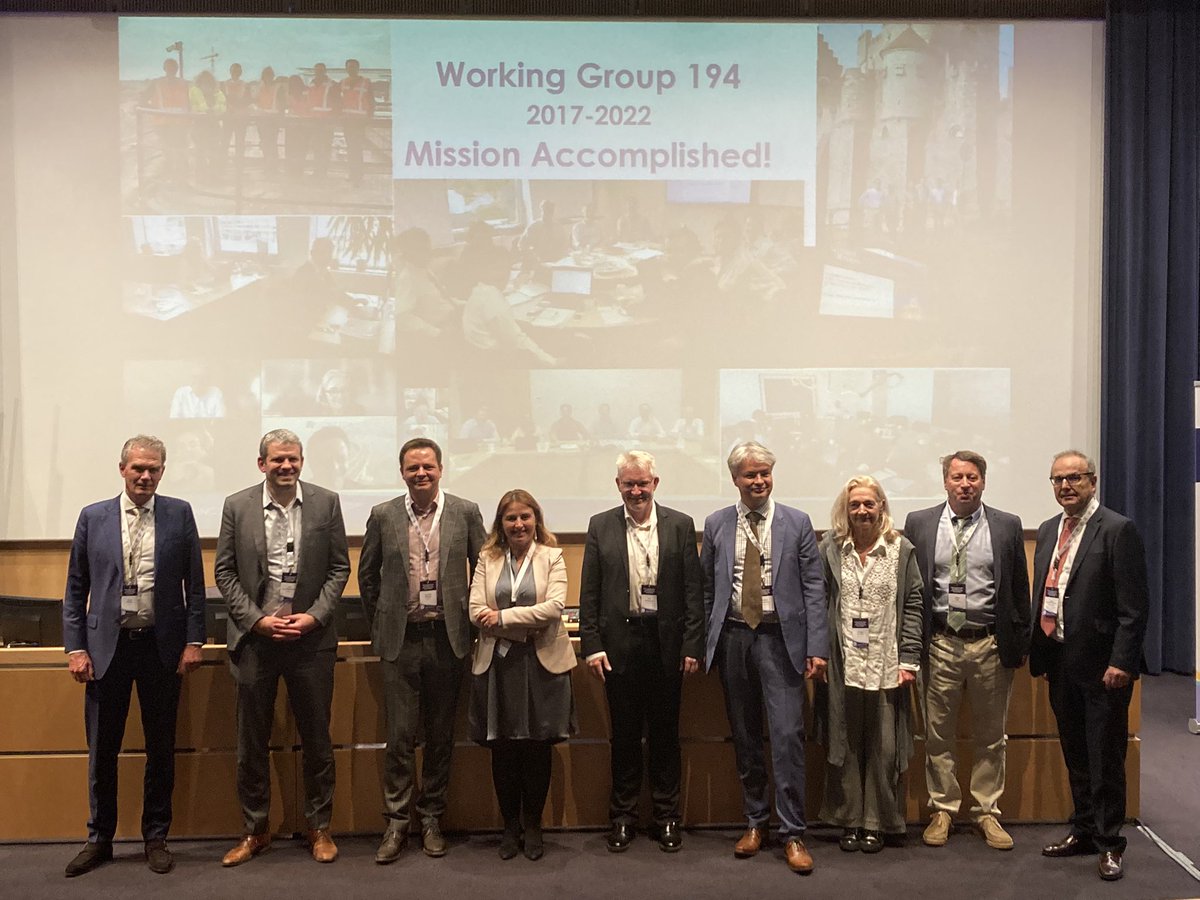 PIANC1's tweet photo. Mission accomplished! Thanks to PIANC WG 194 for its very valuable report and to WG Chairman Kenneth Willems for putting together this interesting conference! #pianc #eciconference #piancwg194 https://t.co/cWUjJxH1uJ