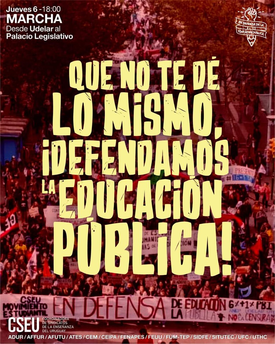 Hoy marchamos en defensa de la educación pública ¡No nos da lo mismo! ✊🖍️