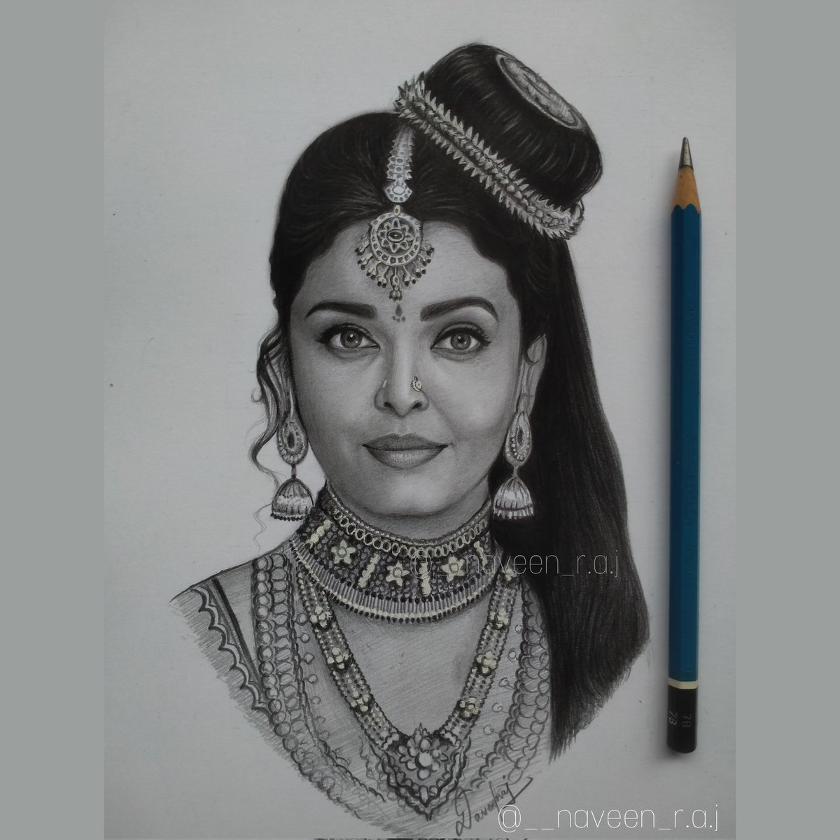 Portrait of Aishwarya Rai by aes25 on Stars Portraits