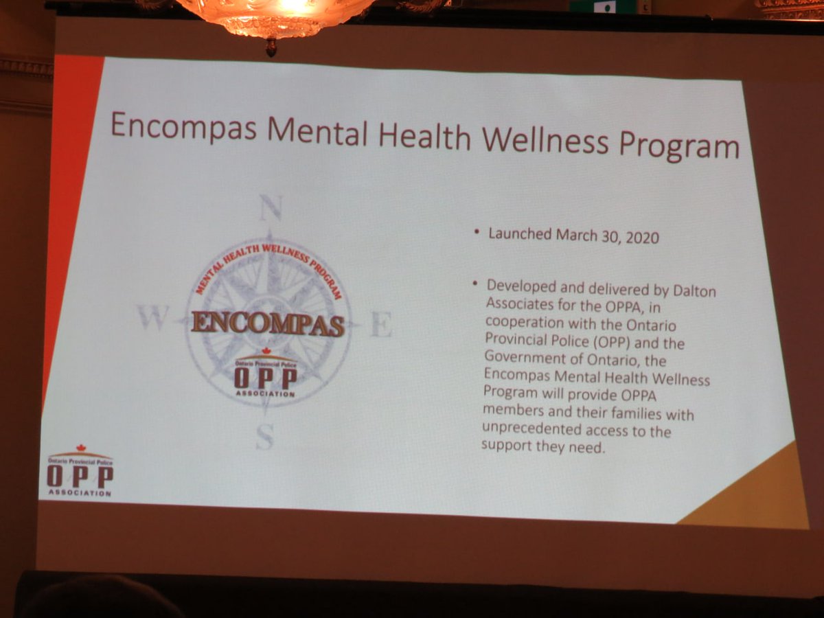 Events4Wellness's tweet photo. OPP Association President Rob Stinson explained the Encompas Mental Health Wellness Program for audience of 90 mental health stakeholders at Invisible Wounds 7th Annual National Conference For First Responders Oct 6, 2022 in Niagara-On-The-Lake. Thanks Rob. #Events4Wellness #MIAW https://t.co/4rkqQo47gl
