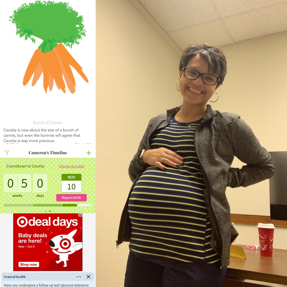 chunkygriffith's tweet photo. 5 weeks or less until our sweet baby girl is here. 🥰 #babygirlPerez #35weeks https://t.co/RePWbdLLBp