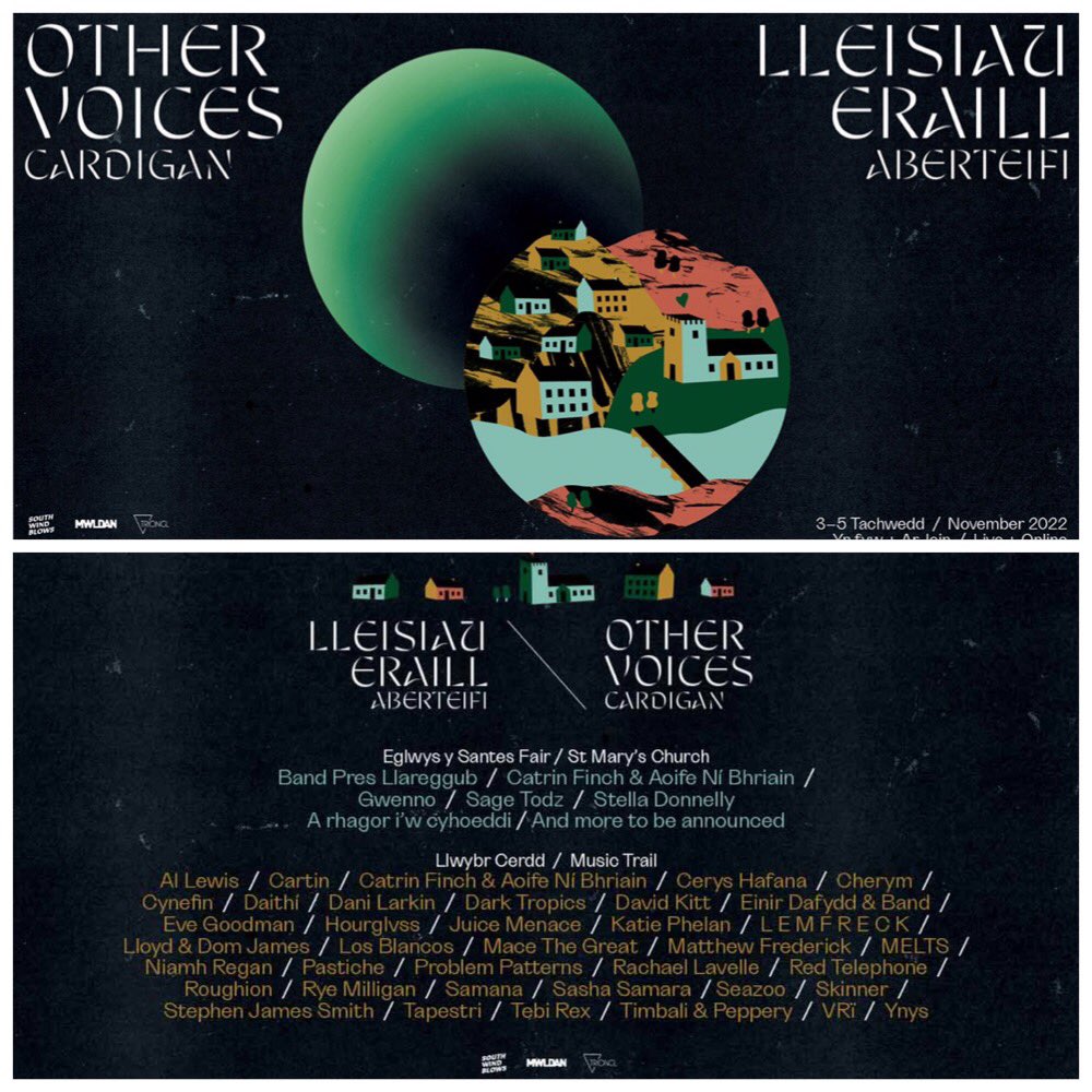 Clive Davies (@clivebronydd) on Twitter photo Looking forward to seeing <a href="/OtherVoicesLive/">Other Voices</a> back in #Cardigan. Information on the lineup and events:
othervoices.ie/events/other-v…
Registration is just £20 (£25 from 13th October)
To register:
mwldan.co.uk/whatson/live-t…
#Culture #Welsh #Irish #Cymru #Cymraeg #Gwyddelig #Cerdd #Music Looking forward to seeing <a href="/OtherVoicesLive/">Other Voices</a> back in #Cardigan. Information on the lineup and events:
othervoices.ie/events/other-v…
Registration is just £20 (£25 from 13th October)
To register:
mwldan.co.uk/whatson/live-t…
#Culture #Welsh #Irish #Cymru #Cymraeg #Gwyddelig #Cerdd #Music