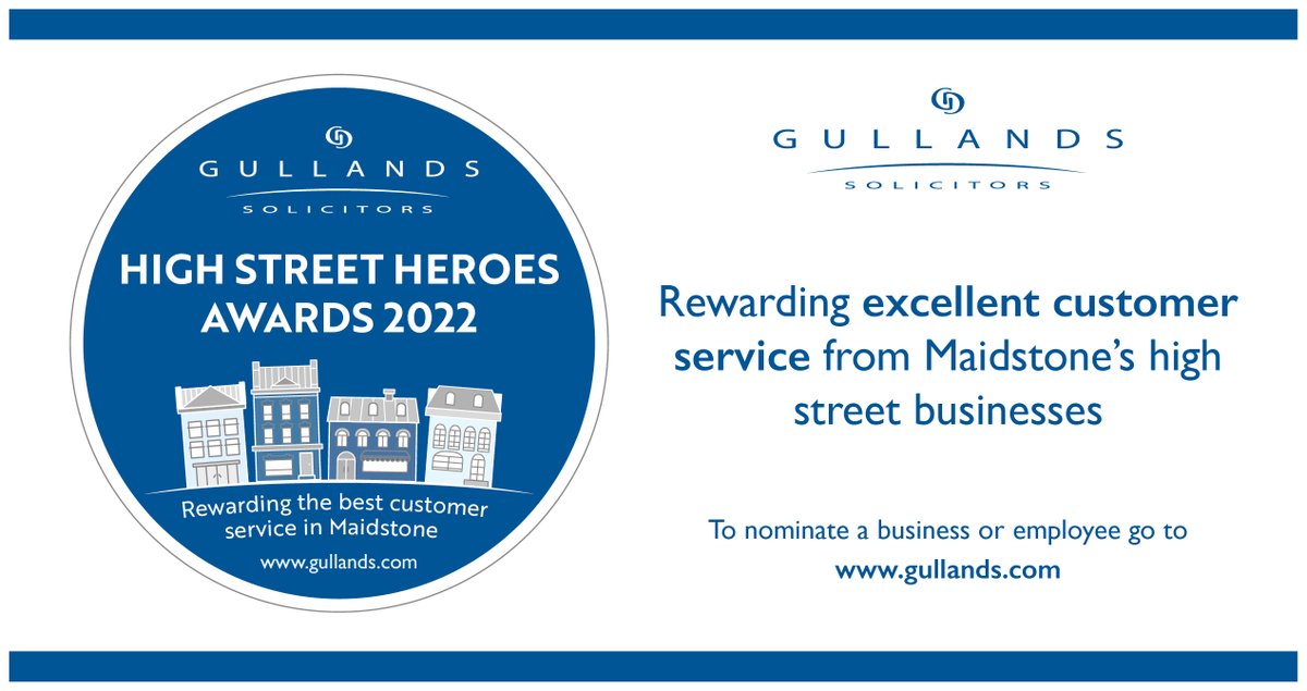 This month we would like your help to try and find Maidstone's High Street Heroes. 
gullands.com/gullands-award… 
#awards #maidstone #kent #retail #hospitality #business #customerservice #heroes