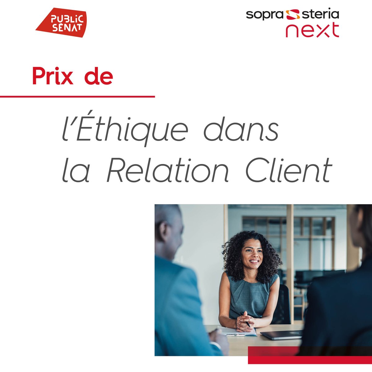 SopraSteria_fr's tweet photo. Sopra Steria Next lance la 1re édition du Prix de l’Entreprise éthique, en partenariat avec @publicsenat. 

Votre entreprise ou organisation se démarque par ses bonnes pratiques et son positionnement éthique ?

Pour s’inscrire 👇